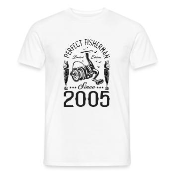 2005 Jubiläum 18 Jahre Geschenk Fischer Fischer - Männer T-Shirt - Weiß - Vorne - AI Model Male 178 dark (178cm)
