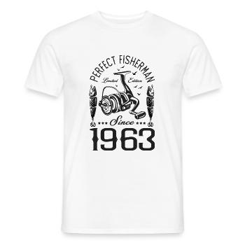 1963 Jubiläum 60 Jahre Geschenkfischer Fischer - Männer T-Shirt - Weiß - Vorne - AI Model Male 178 dark (178cm)