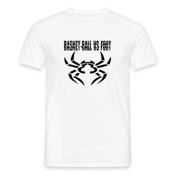 Basket-ball vs Foot - Men's T-Shirt - white - Front - AI Model Male 178 dark (178cm)