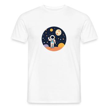 Grüße aus dem Weltraum - Männer T-Shirt - Weiß - Vorne - AI Model Male 178 dark (178cm)