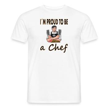 I'm Proud Chef Chef Hat Cook Gift - Men's T-Shirt - white - Front - AI Model Male 178 dark (178cm)