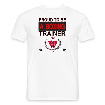 Ich bin stolzer Boxtrainer Boxkampf Kampfsport - Männer T-Shirt - Weiß - Vorne - AI Model Male 178 dark (178cm)