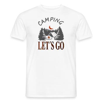 Camping camping-car randonnée Randonnée Idée cadeau - T-shirt homme - blanc - Devant - AI Model Male 178 dark (178cm)