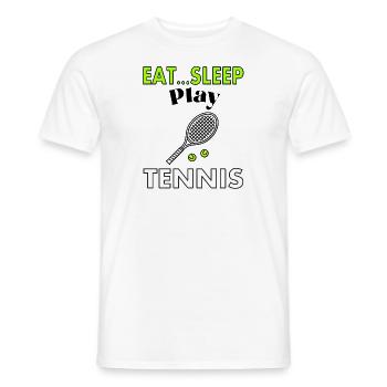 Tennis Play Tennis Player Tennis Game Gift - Men's T-Shirt - white - Front - AI Model Male 178 dark (178cm)
