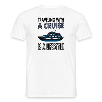 Cruise on the way Cruise holiday gift - Men's T-Shirt - white - Front - AI Model Male 178 dark (178cm)
