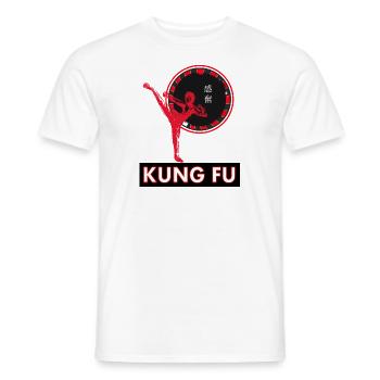 Training Kung FuTraining Kung Fu Gift Idea - Men's T-Shirt - white - Front - AI Model Male 178 dark (178cm)