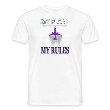 Mon avion mes règles volent cadeau - T-shirt homme - blanc - Devant - AI Model Male 178 dark (178cm)