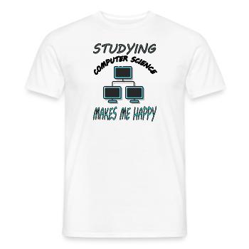 Informatik studieren Informatik-Student Geschenk - Männer T-Shirt - Weiß - Vorne - AI Model Male 178 dark (178cm)