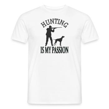 Hunter goes hunting moose hunting Hunting Hunting Gift - Men's T-Shirt - white - Front - AI Model Male 178 dark (178cm)