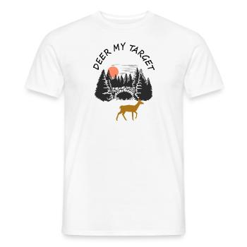 Hunter goes hunting deer hunting - Men's T-Shirt - white - Front - AI Model Male 178 dark (178cm)