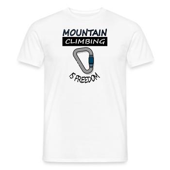Mountaineering Climbing Climber Mountain Sports Gift - Men's T-Shirt - white - Front - AI Model Male 178 dark (178cm)