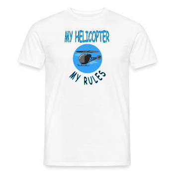 Helicopter flying Helicopter Pilot Gift Idea - Men's T-Shirt - white - Front - AI Model Male 178 dark (178cm)