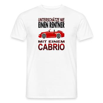 Rentner mit Cabrio Cabriolet-Fahrer Geschenkidee - Männer T-Shirt - Weiß - Vorne - AI Model Male 178 dark (178cm)