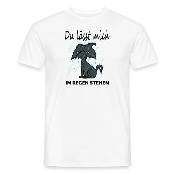 Im Regen stehen lassen cooler Spruch Geschenkidee - Männer T-Shirt - Weiß - Vorne - AI Model Male 178 dark (178cm)