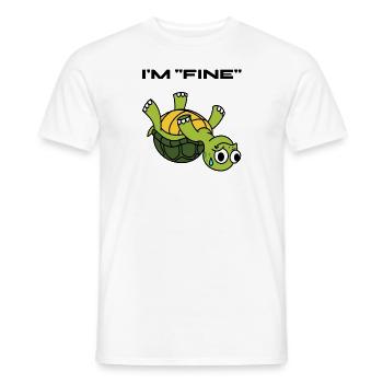 I love turtle pet animal lover gift - Men's T-Shirt - white - Front - AI Model Male 178 dark (178cm)