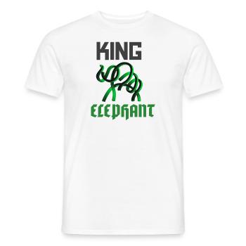 King Elephant Elephant Wildlife Animals Gift - Men's T-Shirt - white - Front - AI Model Male 178 dark (178cm)