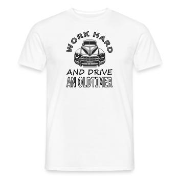 Oldtimer fahren altes Auto cooles Fahrzeug gift - Männer T-Shirt - Weiß - Vorne - AI Model Male 178 dark (178cm)