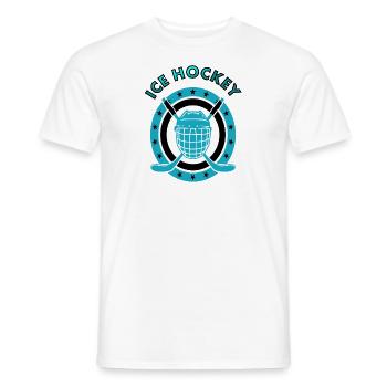 Eishockey spielen Eishockeyspieler Geschenkidee - Männer T-Shirt - Weiß - Vorne - AI Model Male 178 dark (178cm)