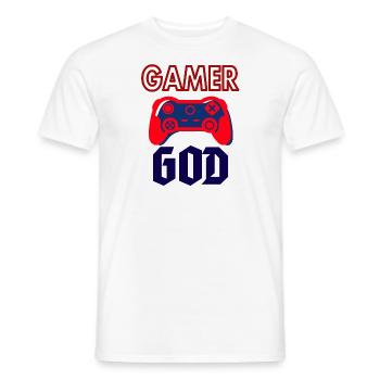 Gamer Gott Game spielen Joystick PC-Spielen gift - Männer T-Shirt - Weiß - Vorne - AI Model Male 178 dark (178cm)