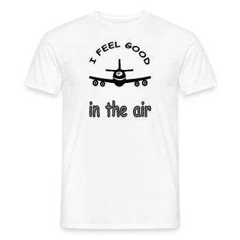 Flying Pilot Airplane Jet Airfield Gift Idea - Men's T-Shirt - white - Front - AI Model Male 178 dark (178cm)