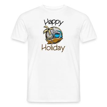 Vacanciers Surf d’été en vacances Amateurs de sports nautiques - T-shirt homme - blanc - Devant - AI Model Male 178 dark (178cm)