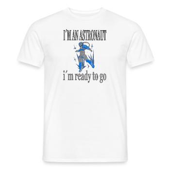 Space Spaceship Astronaut Cosmonaut Gift - Men's T-Shirt - white - Front - AI Model Male 178 dark (178cm)