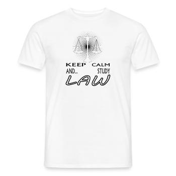 Étude de droit Étudiant en droit Avocat Idée cadeau - T-shirt homme - blanc - Devant - AI Model Male 178 dark (178cm)