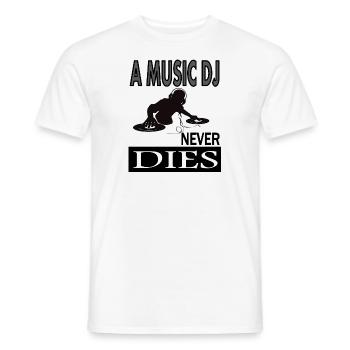 Musique Dj Play Musique Écoutez Music Gift Idea - T-shirt homme - blanc - Devant - AI Model Male 178 dark (178cm)
