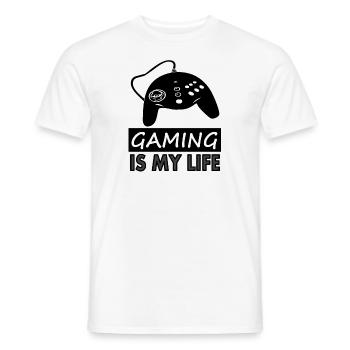 Gamer Game spielen Joystick PC-Spielen Geschenk - Männer T-Shirt - Weiß - Vorne - AI Model Male 178 dark (178cm)