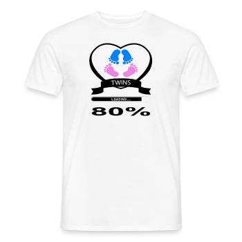 Jumeaux à bord de Baby Feet Babysitter Gift - T-shirt homme - blanc - Devant - AI Model Male 178 dark (178cm)