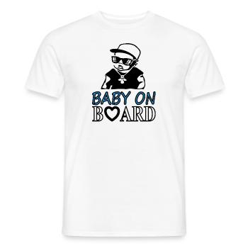 Bébé à bord Baby bump Baby-sitter Cadeau enfant - T-shirt homme - blanc - Devant - AI Model Male 178 dark (178cm)