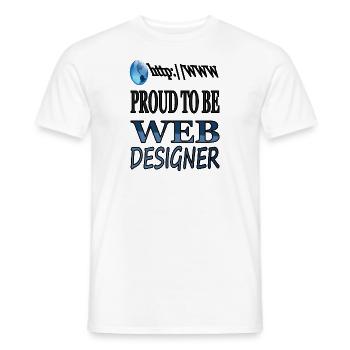 Je suis un concepteur web, internet, développeur web - T-shirt homme - blanc - Devant - AI Model Male 178 dark (178cm)
