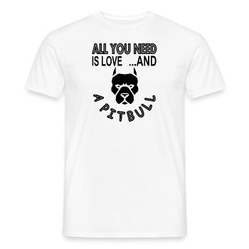 Dog Pitbul Dog Sayings Dog Trainer Gift Idea - Men's T-Shirt - white - Front - AI Model Male 178 dark (178cm)
