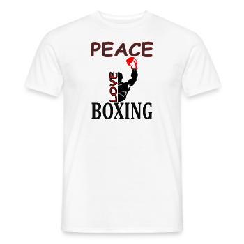 Boxing is my passion boxing match gift - Men's T-Shirt - white - Front - AI Model Male 178 dark (178cm)