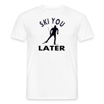 Skiing Ski Resort Ski Jumping Ski Goggles Gift - Men's T-Shirt - white - Front - AI Model Male 178 dark (178cm)