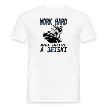 Jetski fahren Jetskifahrer Motorboot Geschenkidee - Männer T-Shirt - Weiß - Vorne - AI Model Male 178 dark (178cm)