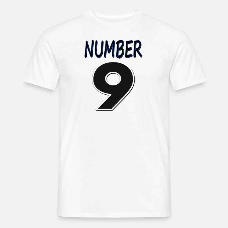 Nummer 9 Zahl 9 Nummer neun 9. Geburtstag Geschenk - Männer T-Shirt - Weiß