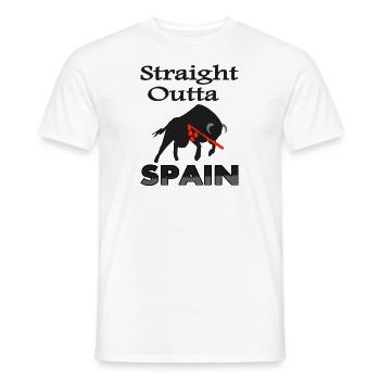 Bullfighting in Spain Kampfarenan Gift Idea - Men's T-Shirt - white - Front - AI Model Male 178 dark (178cm)