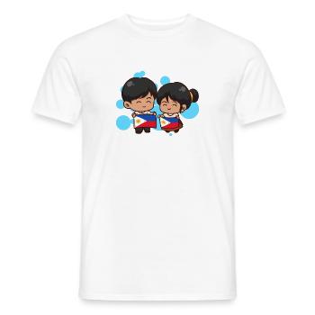 Philippines drapeau philippin fierté je cadeau - T-shirt homme - blanc - Devant - AI Model Male 178 dark (178cm)