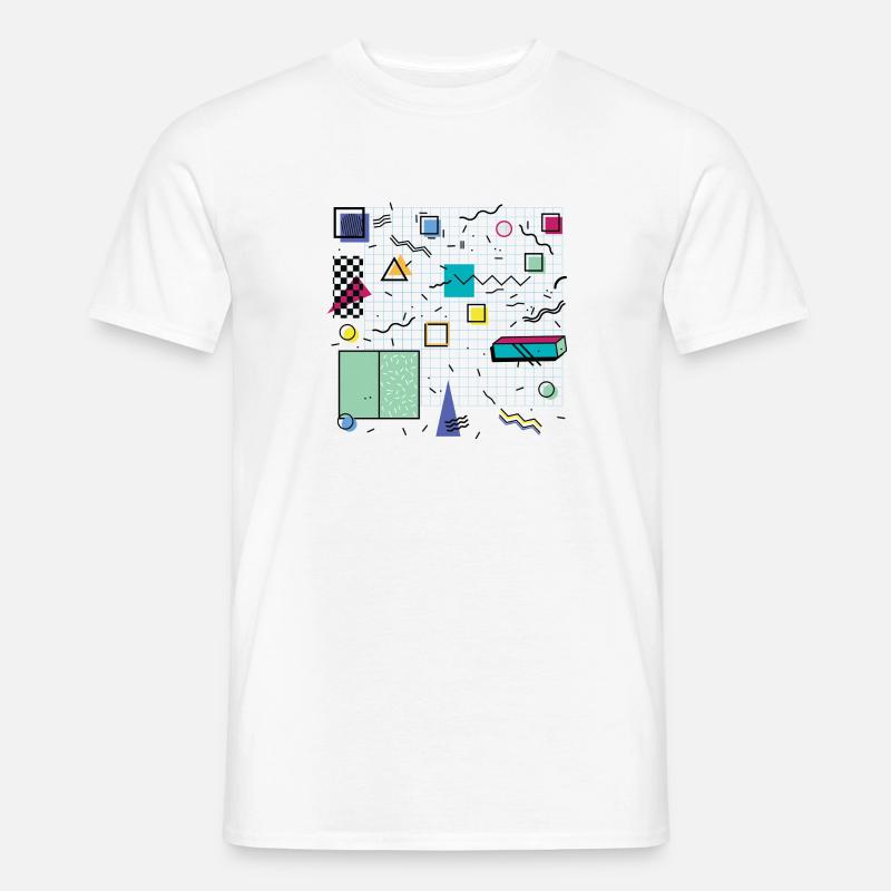 Eldram's Eighties Abstract 01 - Männer T-Shirt - Weiß