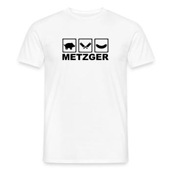 Metzger - Männer T-Shirt - Weiß - Vorne - AI Model Male 178 dark (178cm)