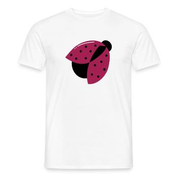 Ladybug lucky charm | Vectorgraphic - Men's T-Shirt - white - Front - AI Model Male 178 dark (178cm)
