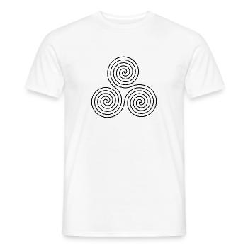 Celtic Culture Triple Spiral Triskele Symbole 1 - T-shirt homme - blanc - Devant - AI Model Male 178 dark (178cm)