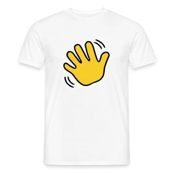 Emoji winken Skizze Farbe - Männer T-Shirt - Weiß - Vorne - AI Model Male 178 dark (178cm)