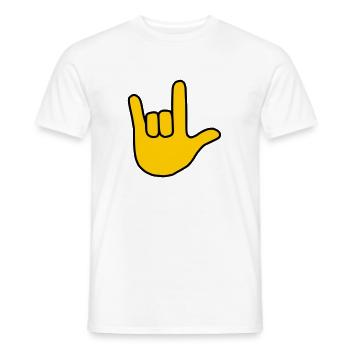 Emoji Ich liebe dich Skizze Farbe - Männer T-Shirt - Weiß - Vorne - AI Model Male 178 dark (178cm)