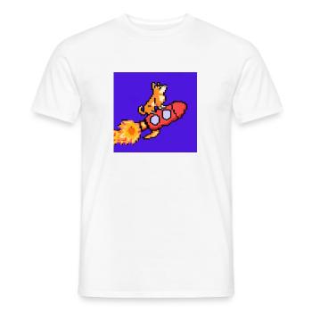 Pixel Dog sur Rocket Pixel Art - T-shirt homme - blanc - Devant - AI Model Male 178 dark (178cm)