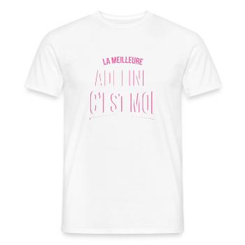 la meilleure Adeline c'est moi idée cadeau humour - T-shirt homme - blanc - Devant - AI Model Male 178 dark (178cm)