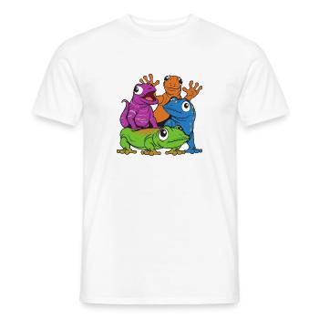 Eidechsen - Männer T-Shirt - Weiß - Vorne - AI Model Male 178 dark (178cm)