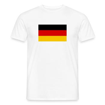 Deutschlandflagge - Männer T-Shirt - Weiß - Vorne - AI Model Male 178 dark (178cm)