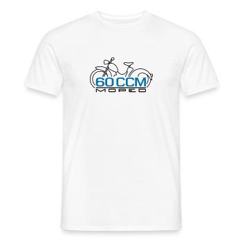 Moped SR2 60cc emblem - Men's T-Shirt - white - Front - AI Model Male 178 dark (178cm)